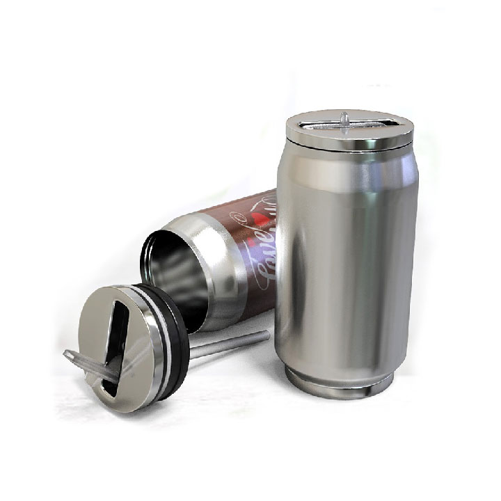 Quaff Coated Car Mug 450ml Silver - Uniprint